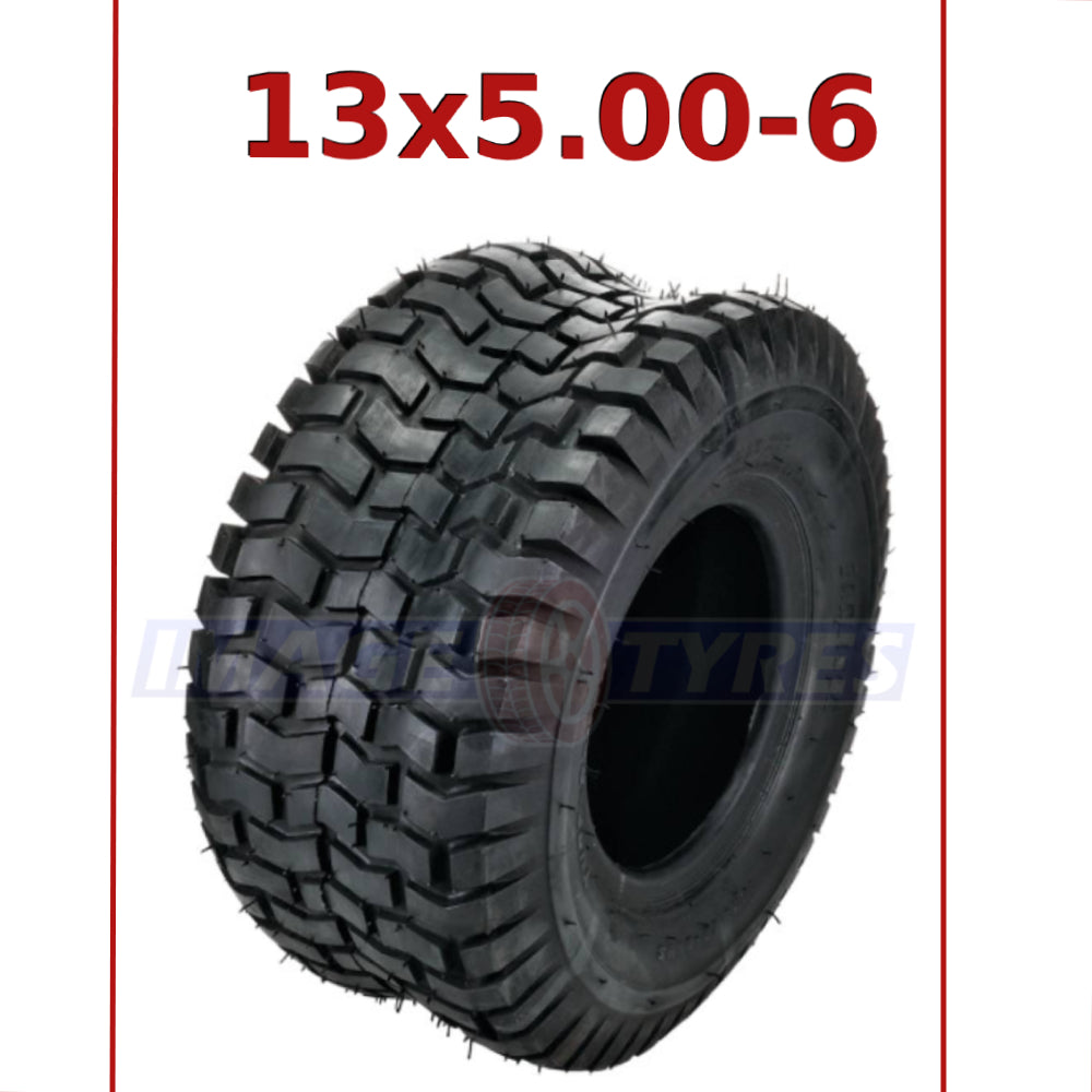 13x5.00-6 4PLY Turf Tyre Grass Tread Ride On Lawn Mower Tractor 13 x 500 - 6