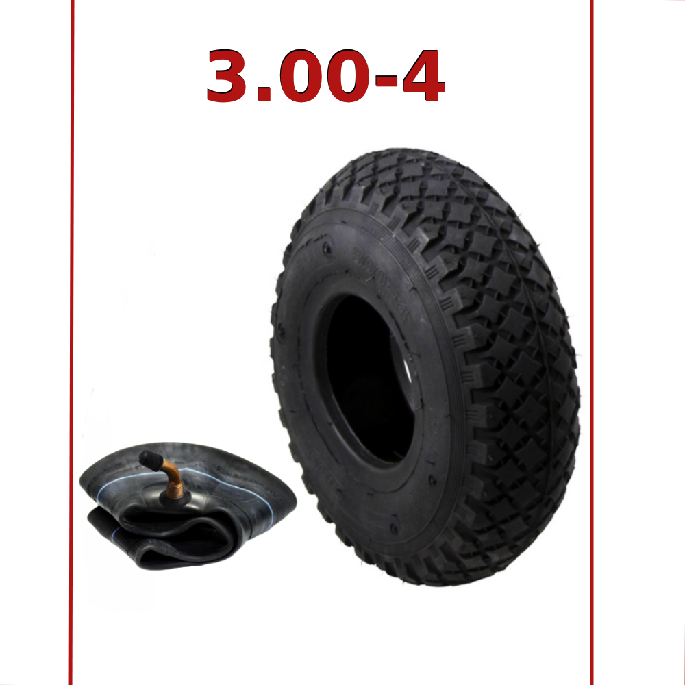 3.00-4 4PLY Tyre & Inner Tube (Bent valve) Trolley , Sack Truck, Cart, Mobility Scooter